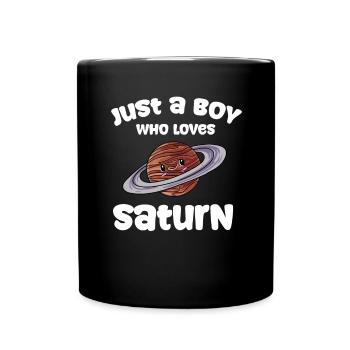 Saturn - Tasse einfarbig - Schwarz - Vorne