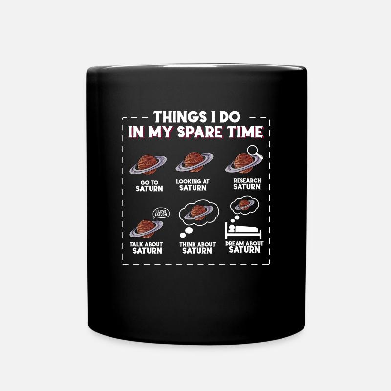 Saturn - Tasse einfarbig - Schwarz