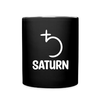 Saturn - Tasse einfarbig - Schwarz - Vorne