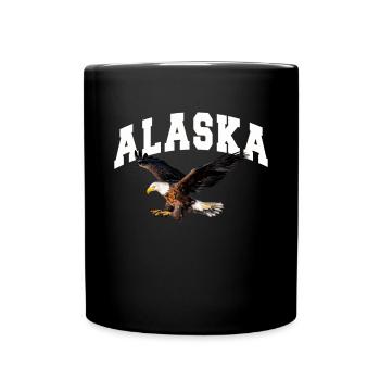 Alaska Gift USA Nature Bear Denali Grizzly Forest - Full Colour Mug - black - Front