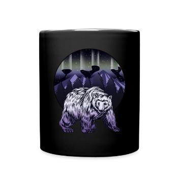 Alaska Gift USA Nature Bear Denali Grizzly Forest - Full Colour Mug - black - Front