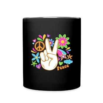 Hippy - Full Colour Mug - black - Front