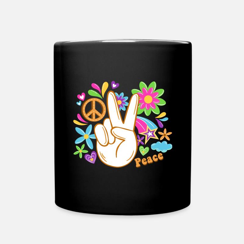 Hippy - Full Colour Mug - black