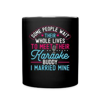 Chanteur de karaoké Mari Femme - Mug uni - noir - Devant