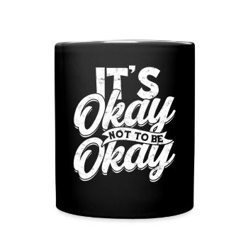 depression depressive sad gift idea unfortunate - Full Colour Mug - black - Front
