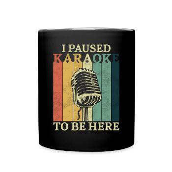 Karaoke Singer Retro Vintage I - Tasse einfarbig - Schwarz - Vorne