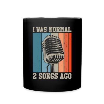 Karaoke Singer Retro Vintage I Was - Tasse einfarbig - Schwarz - Vorne
