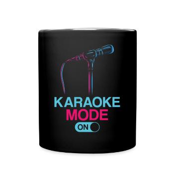 Karaoke Singer Karaoke Mode On - Tasse einfarbig - Schwarz - Vorne