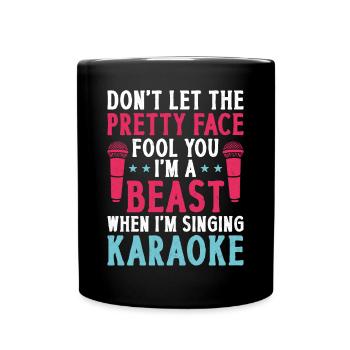 Karaoke Singer Don't Let The - Full Colour Mug - black - Front