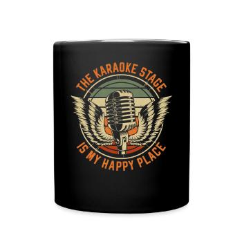 Karaoke Singer Retro Vintage The - Tasse einfarbig - Schwarz - Vorne