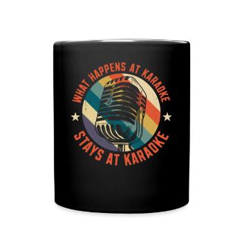 Karaoke Singer Retro Vintage What - Tasse einfarbig - Schwarz - Vorne