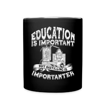 schnaps whiskey brennen schnapsbrenner geschenkide - Tasse einfarbig - Schwarz - Vorne