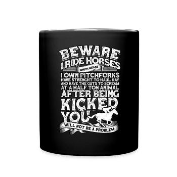 courses de chevaux balade à cheval chevaux cavalier cadeau g - Mug uni - noir - Devant