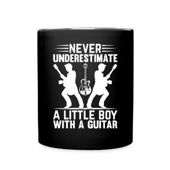 Guitar Player Never Underestimate A Little Boy Wit - Tasse einfarbig - Schwarz - Vorne