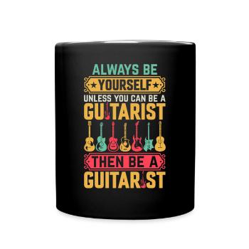 Musician Guitarist Funny Guitar Player - Full Colour Mug - black - Front