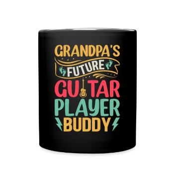 Grandpa's Future Guitar Player Buddy - Newborn Gui - Full Colour Mug - black - Front