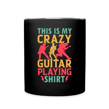 This Is My Crazy Guitar Playing Shirt - Bass Guita - Mug uni - noir - Devant