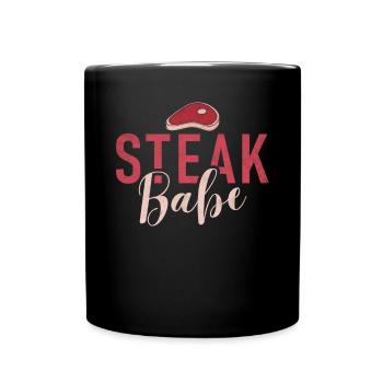Cadeau de steak amateur de steak - Mug uni - noir - Devant