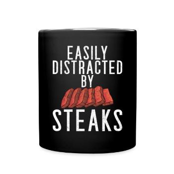 Steak Lover Steak Gift - Full Colour Mug - black - Front