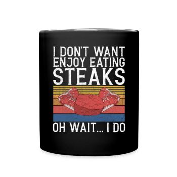 Steak Lover Steak Gift - Full Colour Mug - black - Front