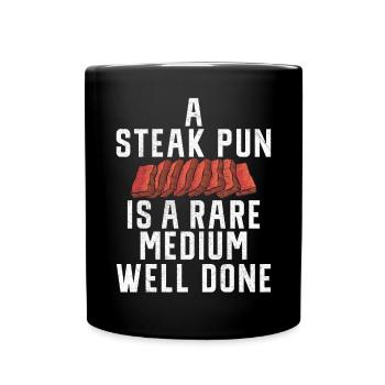 Steak Lover Steak Gift - Full Colour Mug - black - Front