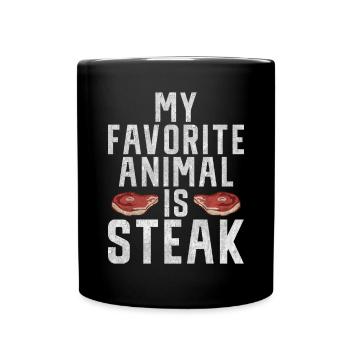 Steak Lover Steak Cadeau - Mug uni - noir - Devant