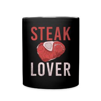 Cadeau de steak amateur de steak - Mug uni - noir - Devant