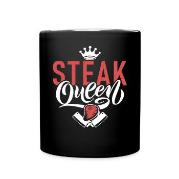 Steak Lover Steak Geschenk - Tasse einfarbig - Schwarz - Vorne