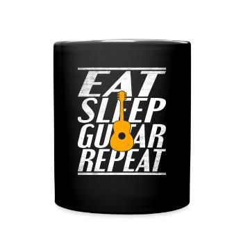 Guitare de sommeil alimentaire - Mug uni - noir - Devant