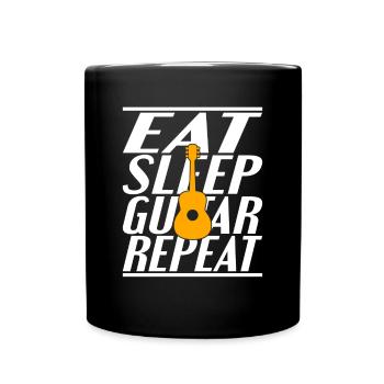 Guitare de sommeil alimentaire - Mug uni - noir - Devant