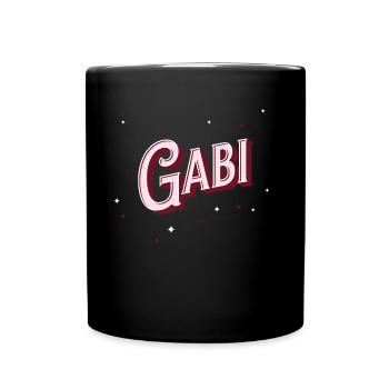 Gabi Namen personalisiert - Tasse einfarbig - Schwarz - Vorne