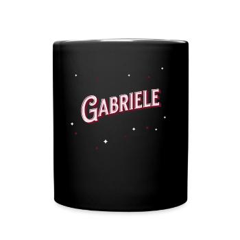 Gabriele's name personalized - Full Colour Mug - black - Front
