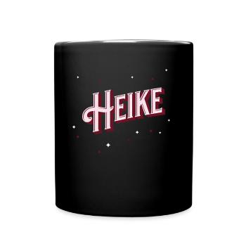 Heike Namen personalisiert - Tasse einfarbig - Schwarz - Vorne
