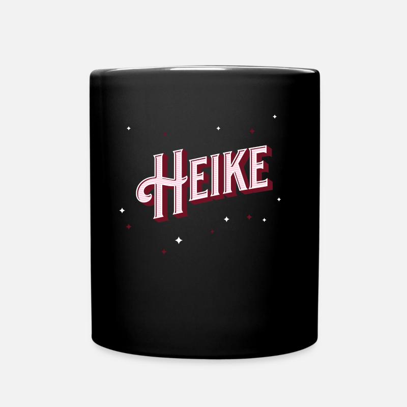 Heike Namen personalisiert - Tasse einfarbig - Schwarz