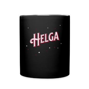 Helga Namen personalisiert - Tasse einfarbig - Schwarz - Vorne