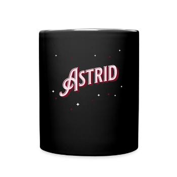 Astrid Namen personalisiert - Tasse einfarbig - Schwarz - Vorne