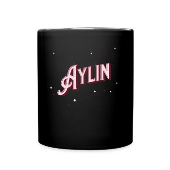 Aylin name personalized - Full Colour Mug - black - Front