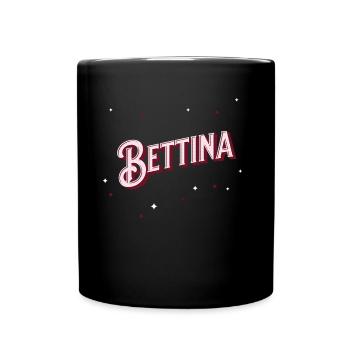 Bettina Namen personalisiert - Tasse einfarbig - Schwarz - Vorne