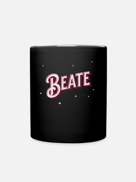 Beate Namen personalisiert - Tasse einfarbig - Schwarz