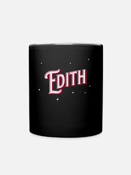 Edith Namen personalisiert - Tasse einfarbig - Schwarz