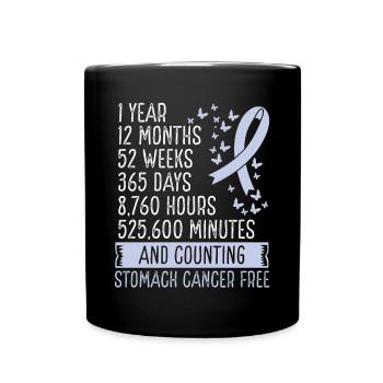 1 Year Stomach Cancer Free Ribbon Movement - Tasse einfarbig - Schwarz - Vorne