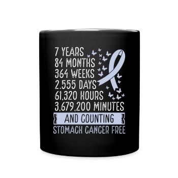 7 Years Stomach Cancer Free Ribbon Movement - Tasse einfarbig - Schwarz - Vorne