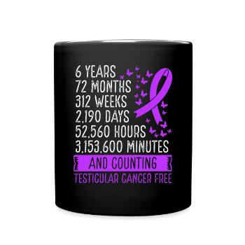 6 ans de mouvement du ruban sans cancer du testicule - Mug uni - noir - Devant
