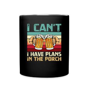 Brassage avec l’aide de Craft Beer Porch Drinker - Mug uni - noir - Devant