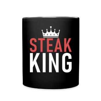 Steak Lover Steak Geschenk - Tasse einfarbig - Schwarz - Vorne