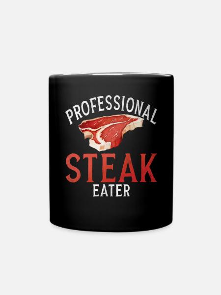Steak Lover Steak Geschenk - Tasse einfarbig - Schwarz