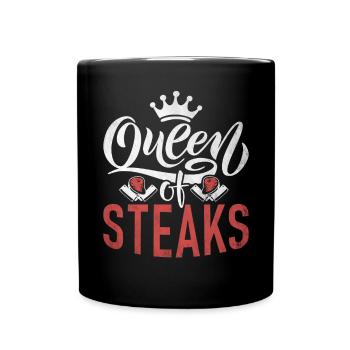 Steak Lover Steak Geschenk - Tasse einfarbig - Schwarz - Vorne