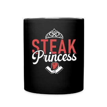 Steak Lover Steak Geschenk - Tasse einfarbig - Schwarz - Vorne