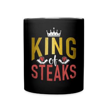 Steak Lover Steak Geschenk - Tasse einfarbig - Schwarz - Vorne