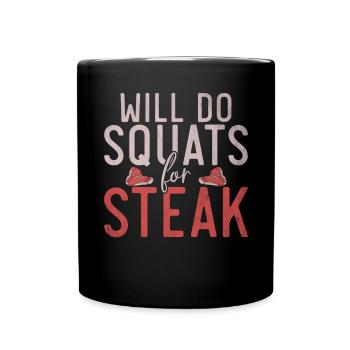 Steak Lover Steak Gift - Full Colour Mug - black - Front